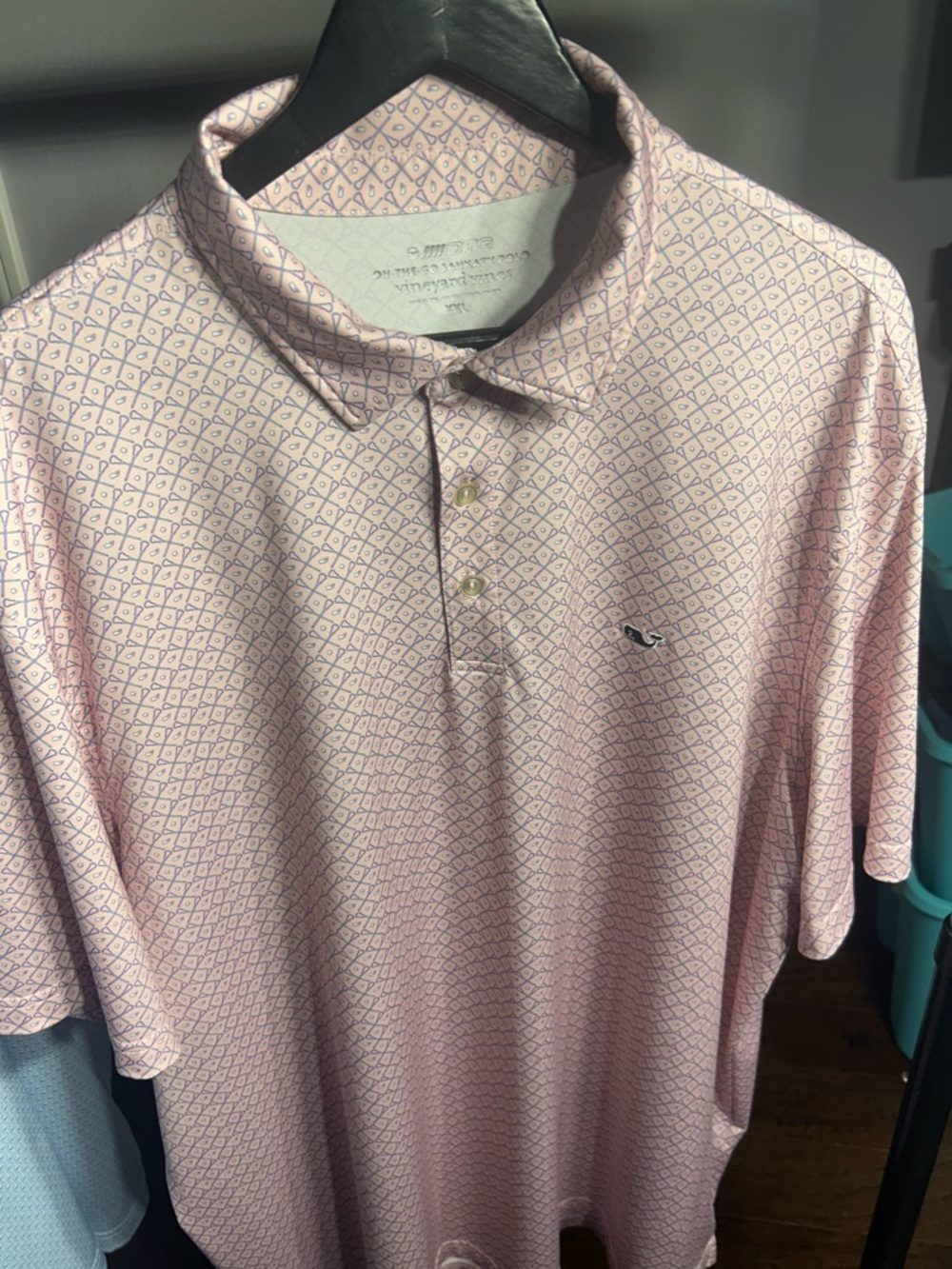 Vineyard Vines Sankaty Polo (on the go) Pink Whale Print Short Sleeve Polo